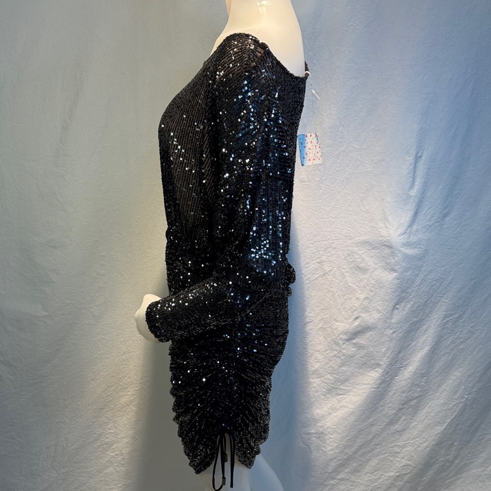 Free People Shimmering Black Sequin Dress - Picture 5 of 16